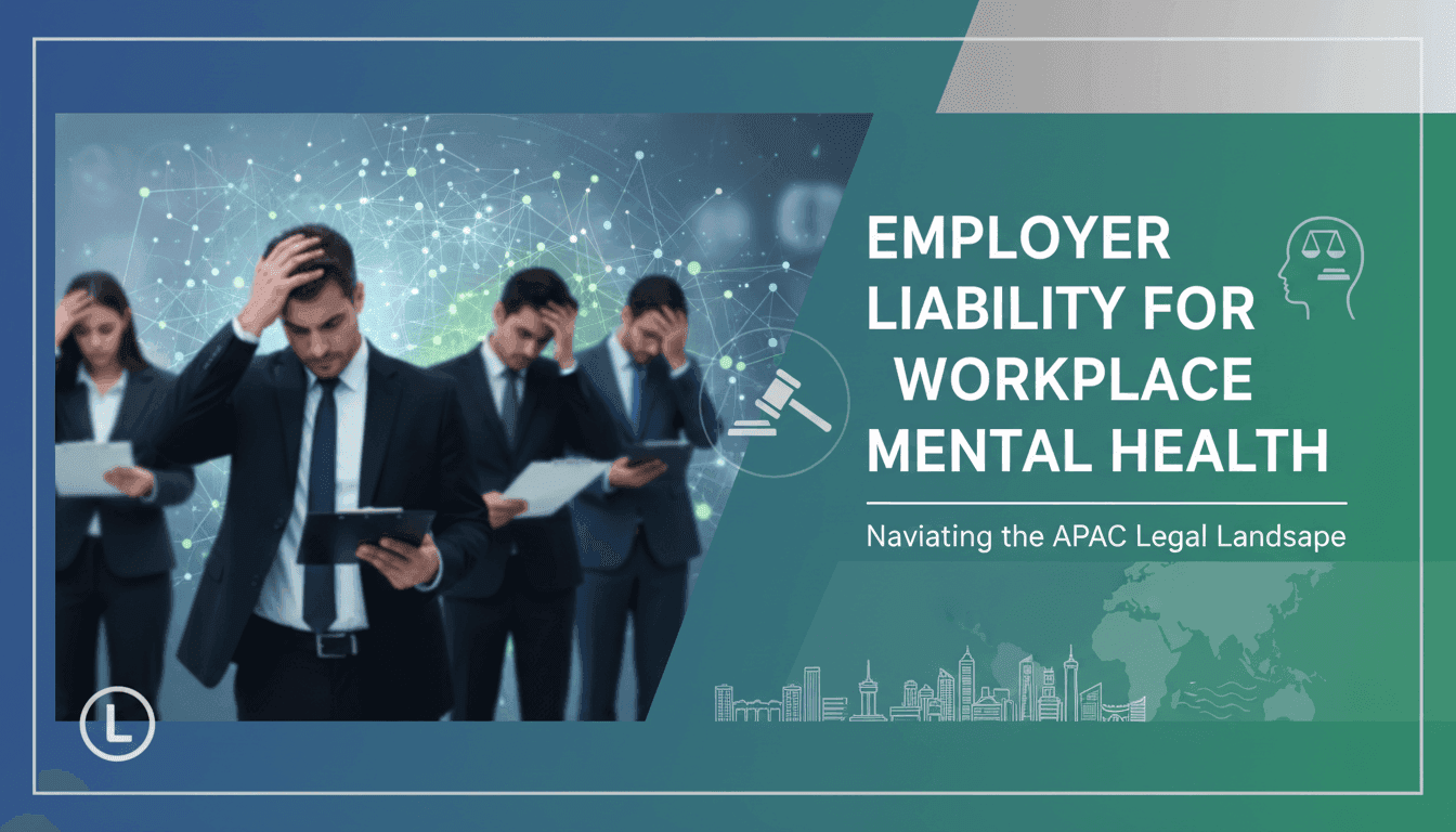 Employer Liability for Workplace Mental Health: Navigating the APAC Legal Landscape