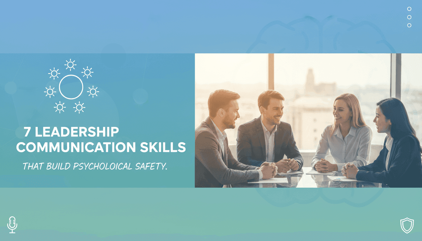 7 Leadership Communication Skills That Build Psychological Safety