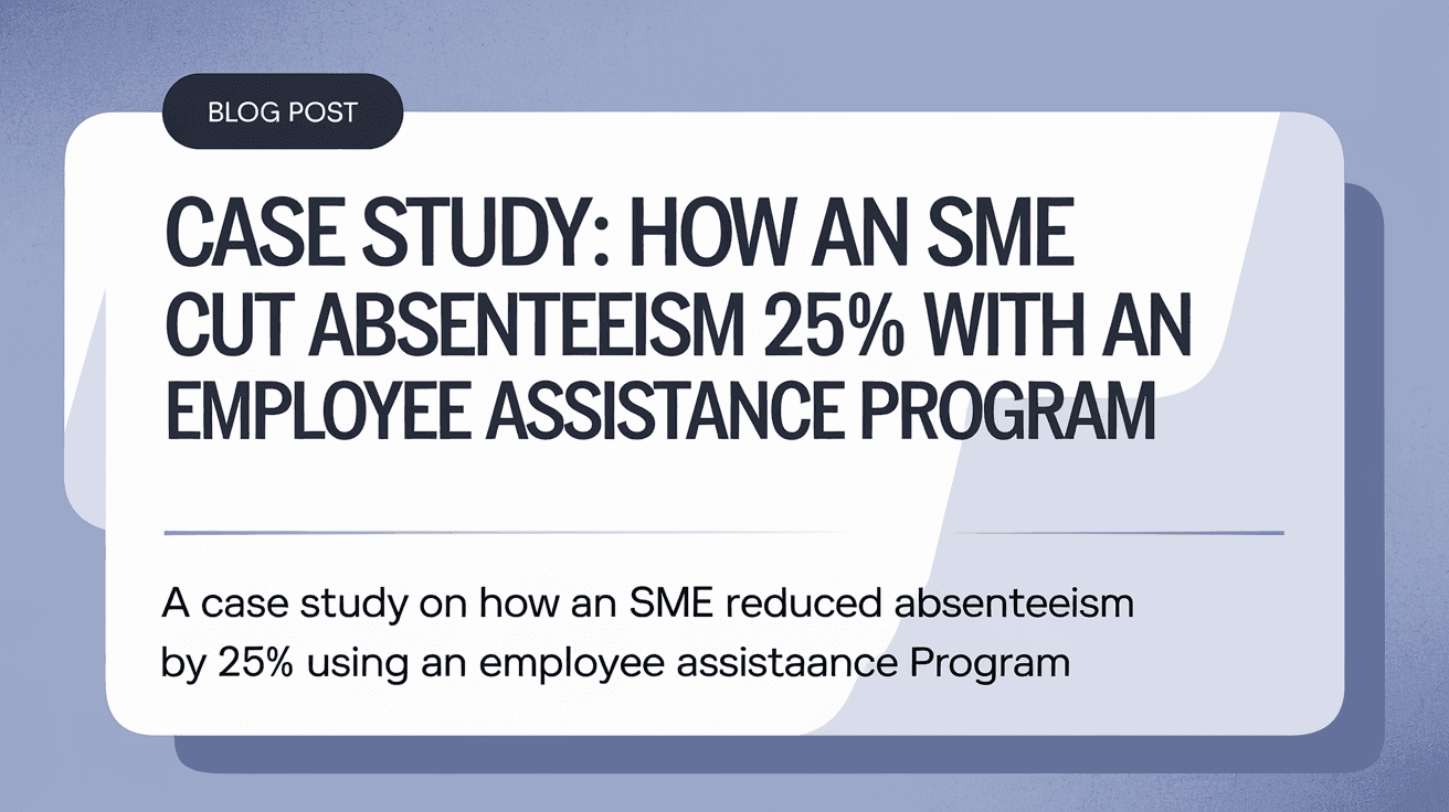Case Study: How an SME Cut Absenteeism 25% With an Employee Assistance Program