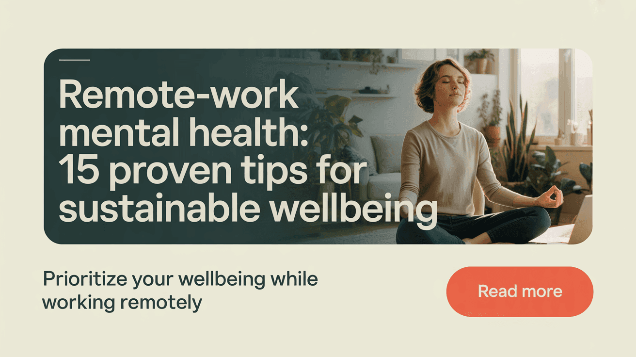 Remote-Work Mental Health: 15 Proven Tips for Sustainable Wellbeing