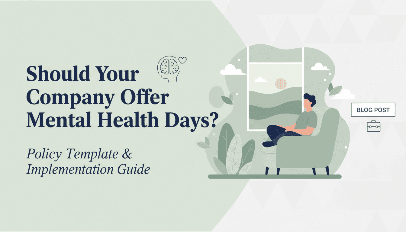Should Your Company Offer Mental Health Days? Policy Template & Implementation Guide