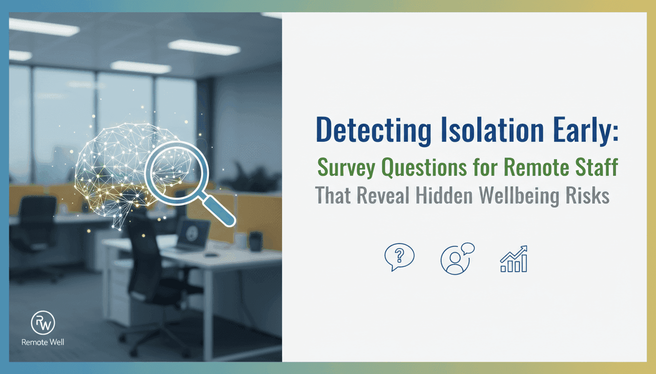 Detecting Isolation Early: Survey Questions for Remote Staff That Reveal Hidden Wellbeing Risks